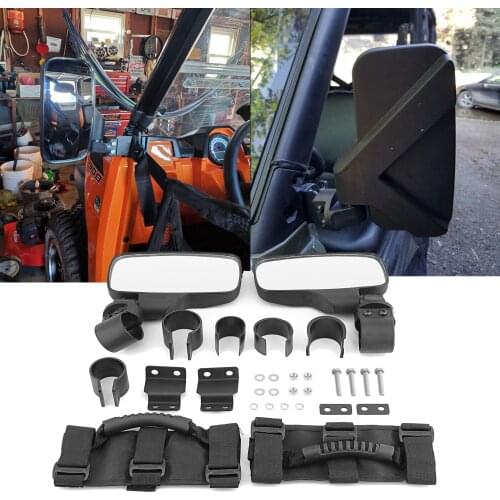 Exterior For Polaris Ranger 570 900 XP 2015-2021 Side View Mirrors 7.2x3.7 Inch UTV Accessories With Lock And Ride Cab System