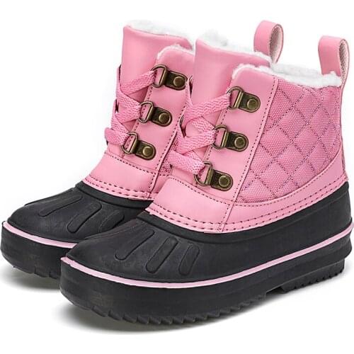 Grils And Boys Waterproof Boots Kids Sand-proof Cotton Shoes Boots For Girls From 7 To 15 Years Old Childrens Boots Winter