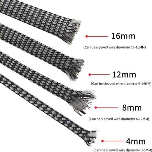 20M Audio Line Protector Nylon Shock Absorber Net Shielded Nets Audio Power Cable Speaker Cables Outer Cover