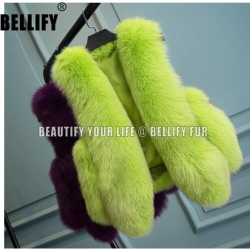 Korean and Japan natural Fox Fur vest Warm Short Real fur Waistcoat Pretty Winter outwear