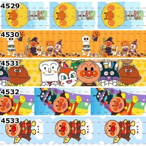 10yards - Different Sizes - Fashionable Cartoon Characters Style Printed Grosgrain Ribbon Handmade Materials