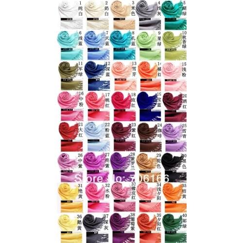 12 pieces/lot) plain Pashmina long scarf fashion shawls 40colors women scarf PP001