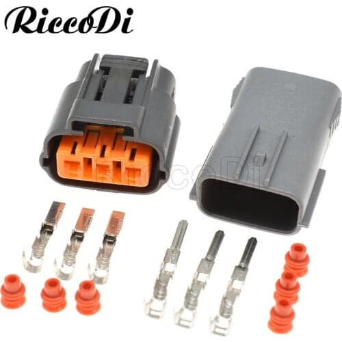 3Kits 3 Pin DL 090 Male Female Waterproof Sensor Connector 6195-0009 6195-0012 For Nissan Mazda RX8 Ignition Coil Socket