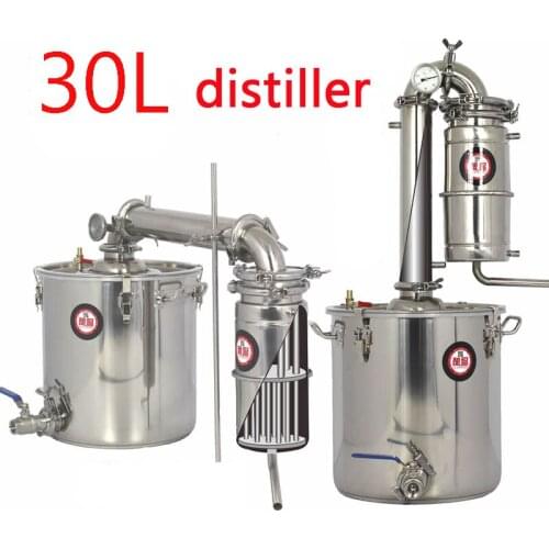 30L capacity Stainless steel water distiller alcohol Wine brewing machine equipment Alcohol Vodka Liquor distiller pot/boilers
