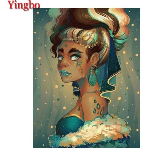 5d Square Round Diamond Embroidery African girl cartoon Diy Diamond Painting Cross Stitch Home Decor Diamond Mosaic gift