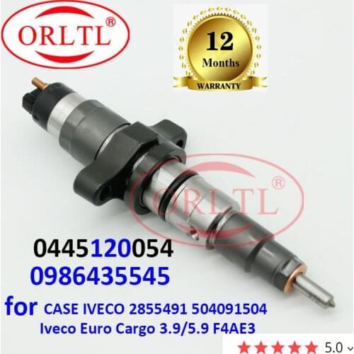 ORLTL Diesel Fuel Injector 0 445 120 054 0986435545 0445120054 for CASE IVECO 2855491 504091504 Euro Cargo 3.9/5.9 F4AE3