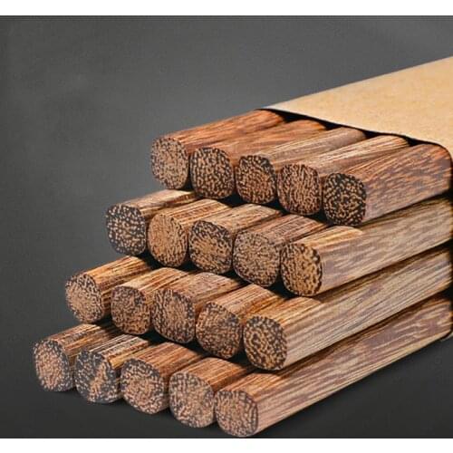 Dropshipping 10 Pairs Of Household Loaded Wood Without Paint Waxing Japanese-style Hotel Household Chopsticks Kitchen Supplies