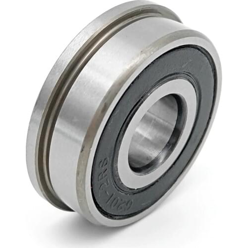 1pcs F6201 F6201RS F6201-2RS 12x32x10 MOCHU Flange Bearing Miniature Deep Groove Ball Bearing Sealed Ball Bearings