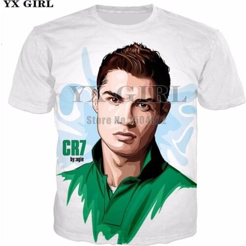 2018 Summer Short Sleeve Character Tees Men/Women Casual T-shirt Cristiano Ronaldo 3d Printed T shirt Fashion Unisex Tops