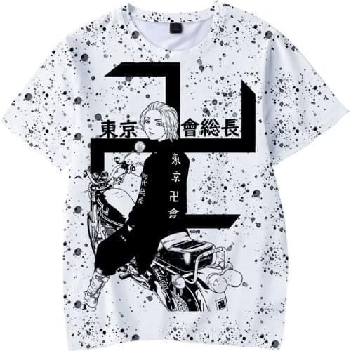 Kawaii Anime Tokyo Swastika Avenger T-shirt Adult/Child Oversized Loose O-neck Short Sleeve Summer Harajuku Top Y2K Boy-clothing