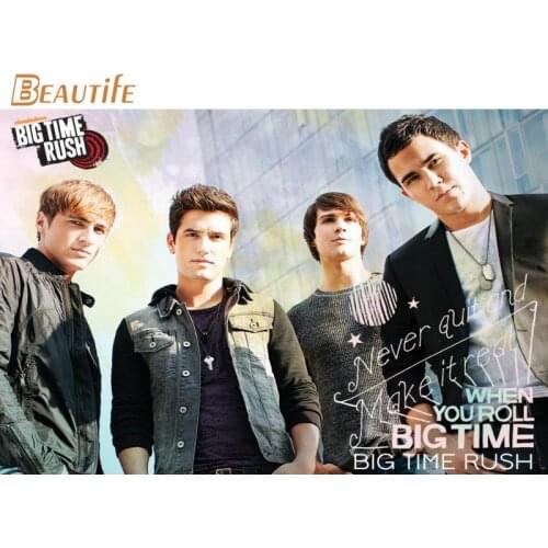 Hot Sale Custom Big Time Rush Poster Home Decoration Fashion Silk Fabric Wall Poster Custom Poster
