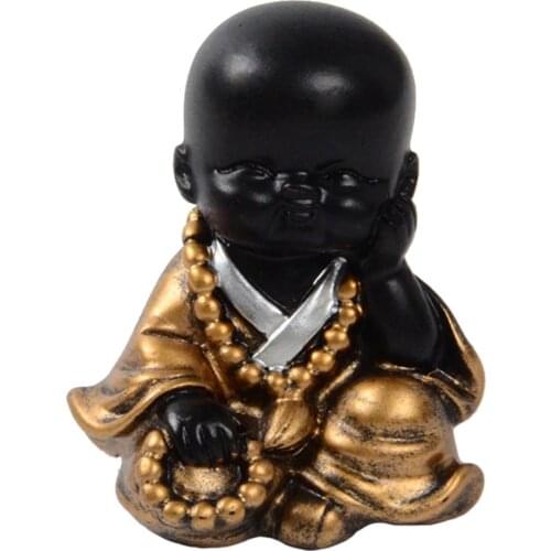 Resin Craft Little Monks Figurine Buddha Figurines Decor Buddhism Decoration