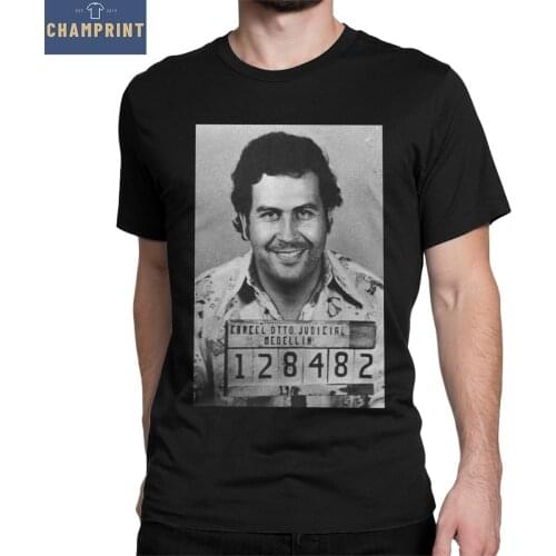 Creative Pablo Escobar T-Shirt Men Crewneck Pure Cotton T Shirts Short Sleeve Tees Gift Idea Tops