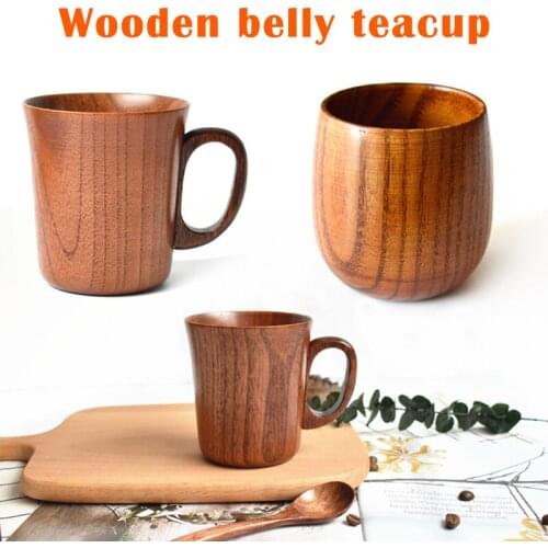 Solid Jujube Mug Wooden Coffee Beer Mugs Wood Cup Handmade Tea Cup with /without Handle for Coffee Beer Tea Juice Milk Catering