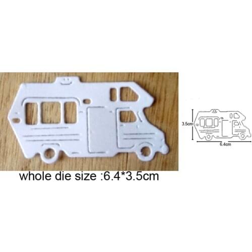 School Bus Dining Car Metal Cutting Dies for DIY Scrapbooking Stamp Card Making Decorative Craft Embossing Die Cut Stencils dies