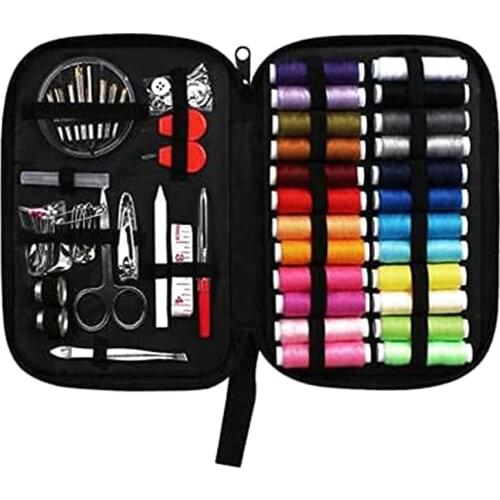 Home Travel Sewing Kit Case Needle Thread Tape Scissor Button Sewing Set Measure Scissor Thimble Thread Storage Travel