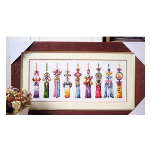 11/14/18/28/25/22/16ct Lovely Counted Cross Stitch Kit Korean Traditional Accessory Norigae SO