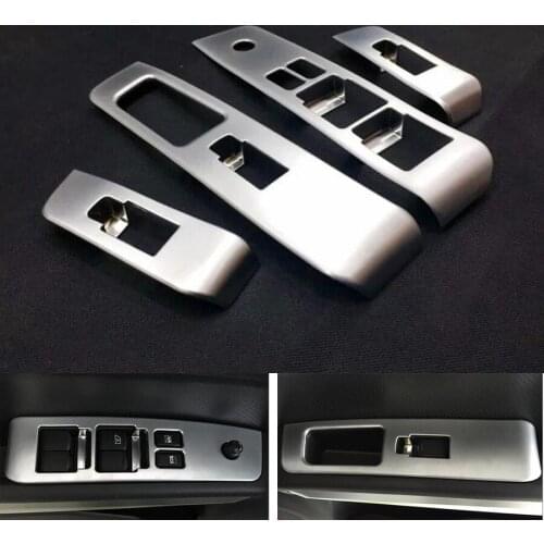 YAQUICKA 4Pcs/set Car Interior Door Armrest Window Lift Switch Button Panel Frame Cover Sticker For Nissan X-trail 2008-2013