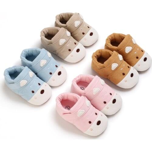 2021 New Arrival Toddler Newborn Baby Boys Girls Animal Crib Shoes Infant Cartoon Soft Sole Non-slip Cute Warm Baby Shoes