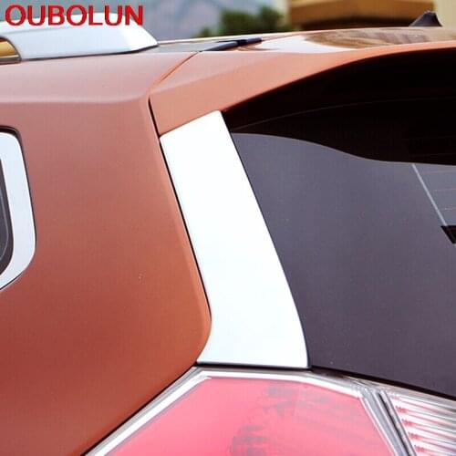 Fit For Nissan X-Trail T32 Rogue 2014 2015 2016 Stainless Steel Rear Window Spoiler Side Protector Cover Trim X Trail