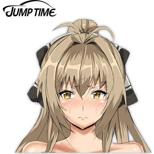 Jump Time Amagi Brilliant Park Sento Isuzu 11.2 Cute Anime Girl Peeker Vinyl Decal Window Waifu Car Stickers