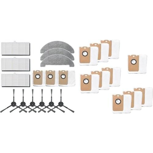 Dust Bag Side Brush Cleaning Filter Mop Cloth with 10Pcs Dust Bag Robot Vacuum for VIOMI VXVC 11 S9 Vacuum Cleaner