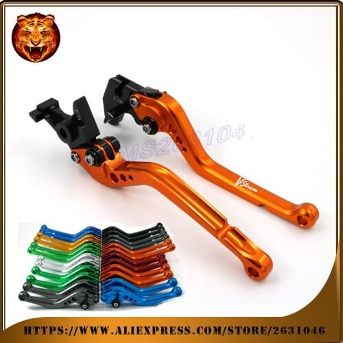 Adjustable Long Short Brake Clutch Levers For SUZUKI DL650 V-STROM VSTROM 2012-2015 LOGO free shipping RED blue Motorcycle