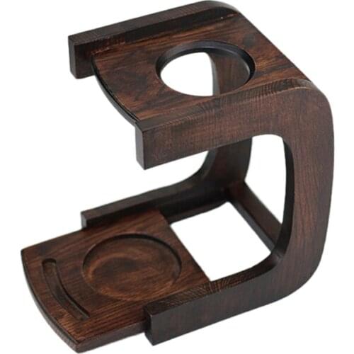 Manual Pour Over Drip Coffee Filter Cup Wood Bracket Coffee Stand Rack Hand-Washed Coffee Filter Cup Holder Rack