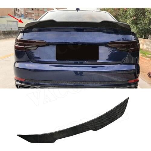 Dry Carbon Fiber Rear Boot Spoiler Wing for Audi A4 S4 B9 2019 Body Kit Car Styling