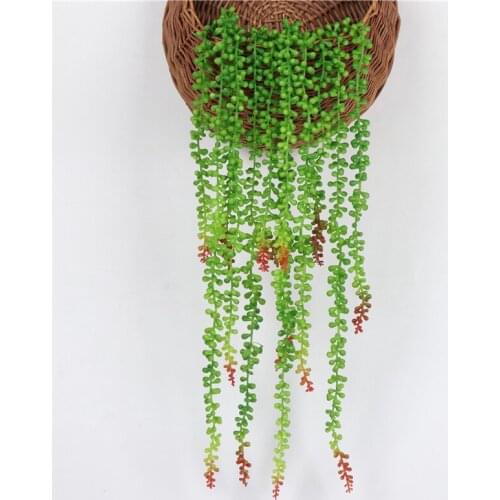 3 Fork Artificial Flower String Plastic tear of lover Wall Hanging Plant Succulents Garden Wreath for Home Wedding Decor 75cm