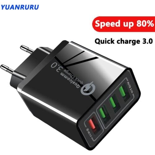 EU US Plug USB Fast Charger Quick Charger 3.0 USB Charger Adapter for Iphone Huawei Samsung Portable Wall Mobile Charger