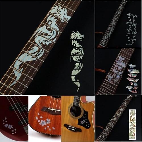 1PC New Ultra Thin Cross Inlay Decals Fretboard Sticker Electric Acoustic Guitar Bass Sticker Music Instrument Decorations