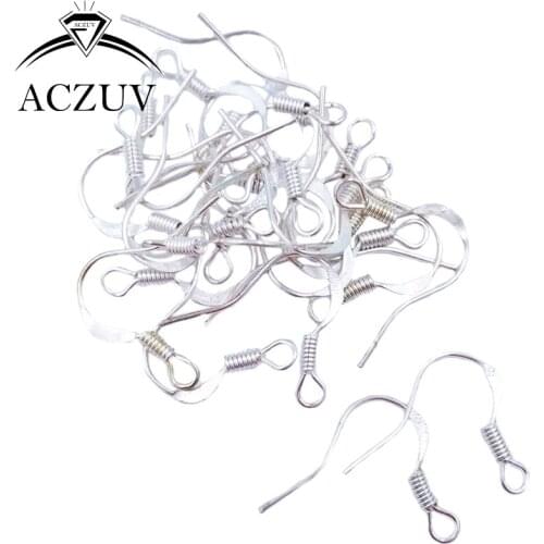 1000pcs Silver Plated Flat Earring Hooks Earring Clasps Earring Wires Jewelry Findings Accessories EHFW003