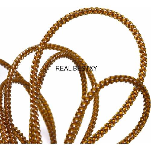 2m/lot Approx 5mm Yellow Plastic Steel Wire Cords Strings for Jewelry Findings Strands for Necklace and Bracelets Making Sale