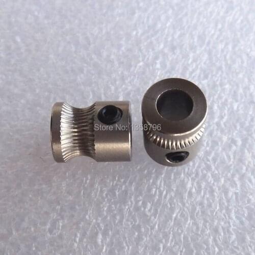 2pcs/lot MK8 Drive Gear for 1.75mm/3mm Plastic Filament 3D Printer Reprap Extruder Stainless Steel With Tracking No