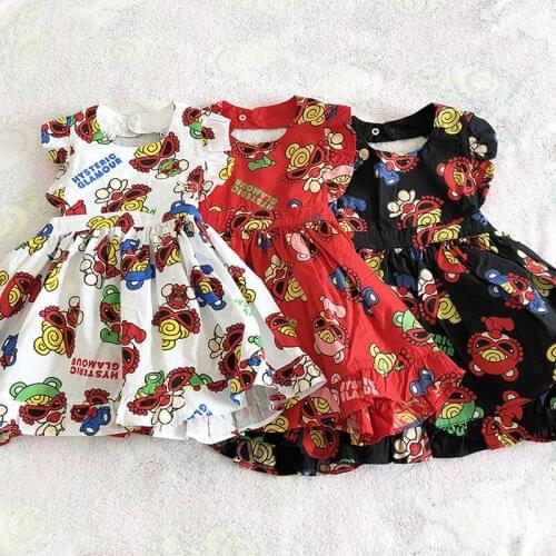 2020 Kids Dresses for Girls Girl Dress Princess Costume Baby Clothes Pattern Pacifier Sleeveless C