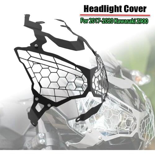Motorcycle Accessories Front Headlight Cover Grill Guard Protector Grilled Mesh Lens For Kawasaki Z900 Z 900 2020 2019 2018 2017