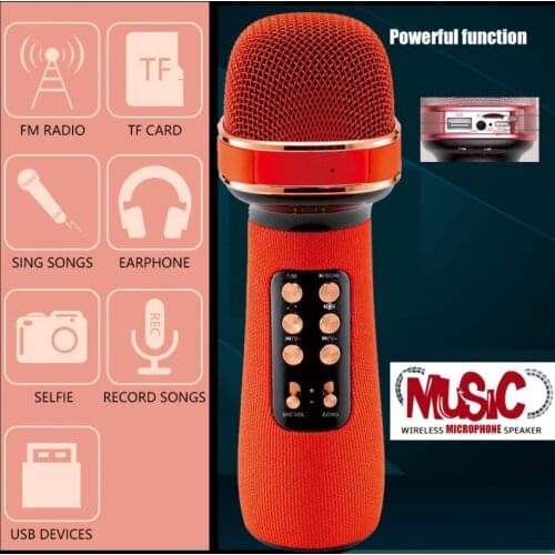 Bluetooth Wireless TWS Speaker for Karaoke Microphone Handheld for IOS Android Smart TV Music Player Singing Recorder Mic Radio