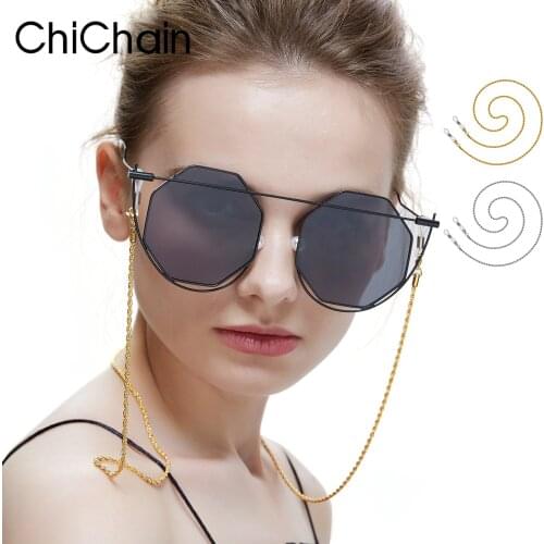 Retail Nice Stainless eyeglasses chain eyewear glasses sunglasses cord holder 2 different colors