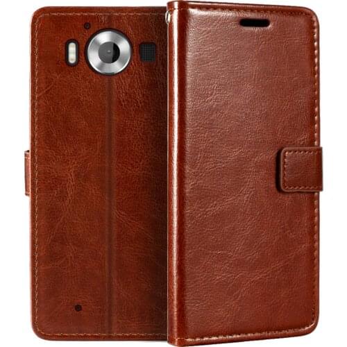 Case For Microsoft Lumia 950 Wallet Premium Leather Magnetic Case Cover With Card Holder And Kickstand For Microsoft Lumia 950