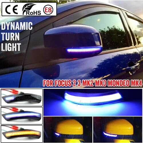 For Ford Focus 2 MK2 Focus 3 MK3 3.5 For Mondeo MK4 EU Dynamic Turn Signal Light Side Mirror Indicator Sequential Blinker Lamp