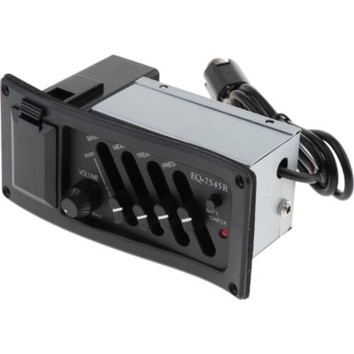 Guitar 5 Band EQ Equalizer Preamp Piezo Pickup Tuner with LCD Display Musical Instrument Parts