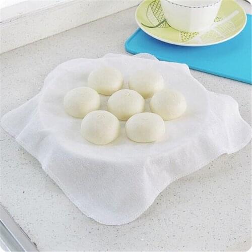 Square Cotton And Linen Steamer Cloth Kitchen Utensils Steamed Buns Roll non-stick Bamboo Cloth Small Cage Gauze Steaming Cloth
