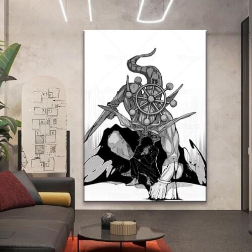 Mahoraga Megumi Fushiguro Jujutsu Kaisen Canvas Painting Wall Art Poster Prints Pictures Living Room Decoration Home Decor