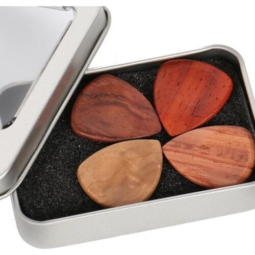 4PCS Folk electric wooden guitar pick ukulele boxed pick shrapnel pick bass pick
