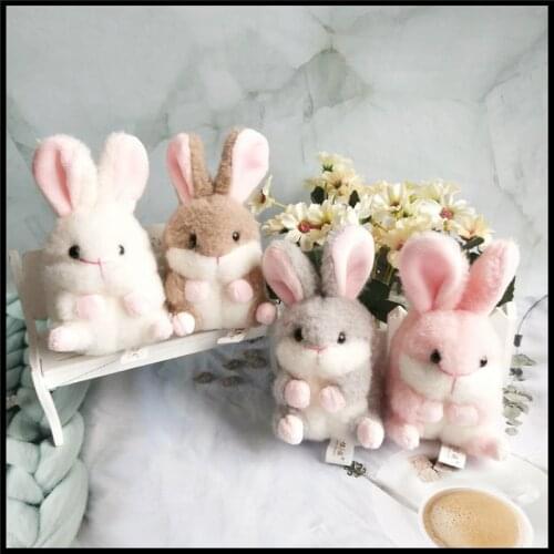 Cute Little Rabbit Plush Keychain Pendant Toy Mini White Rabbit Girl Gift Doll Bag Pendant Key Chain