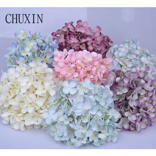 Simulation Hydrangea Artificial Flower DIY Wedding Wall Decoration Artificial Flower Family Festival Party 11 Fork Hydrangea
