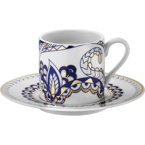 Kutahya Porcelain Dream 9235 Pattern 6 Person Coffee Cup Set Turkish Coffee Espresso Made in Turkey %100 Original