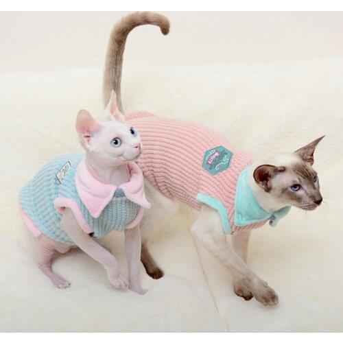 Cat Clothes Sleeveless Vest Net Sphinx Cat Clothes Pet Clothes for Small Dog Winter Clothes Dogs Pets Clothing Pet Accessories