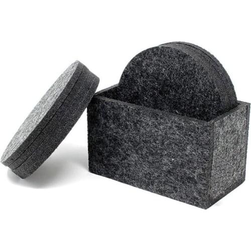 8PCS Thick Felt Coasters Non-woven Insulation Pad For Cups Table Glass Anti-Slip Heat Insulated Dining Table Coffee Tea Mat